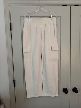 Cream Cargo Lounge Pants